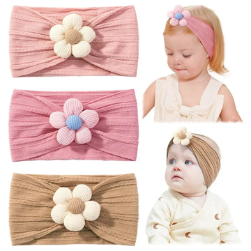Baby Floral Nylon Headband Set
