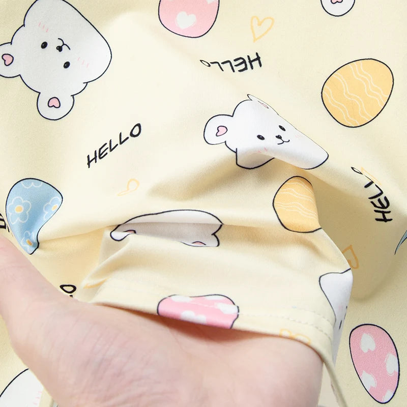 Kids Summer Cartoon Shorts Set