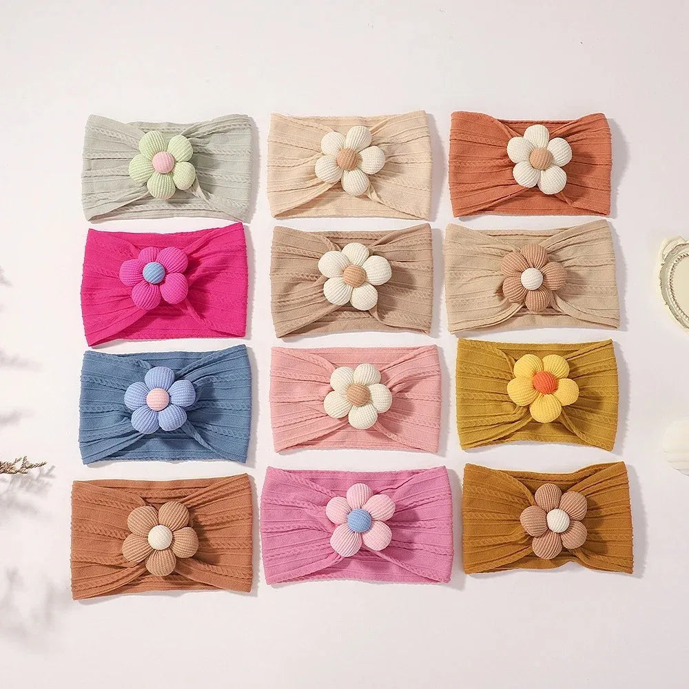 Baby Floral Nylon Headband Set