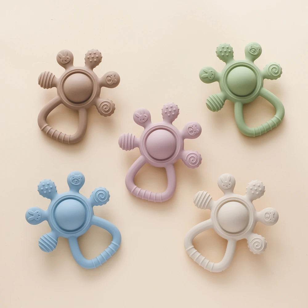 Silicone Baby Teether Rattle Toy