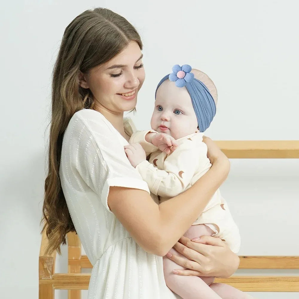 Baby Floral Nylon Headband Set
