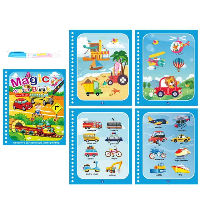 reusable water painting book kids