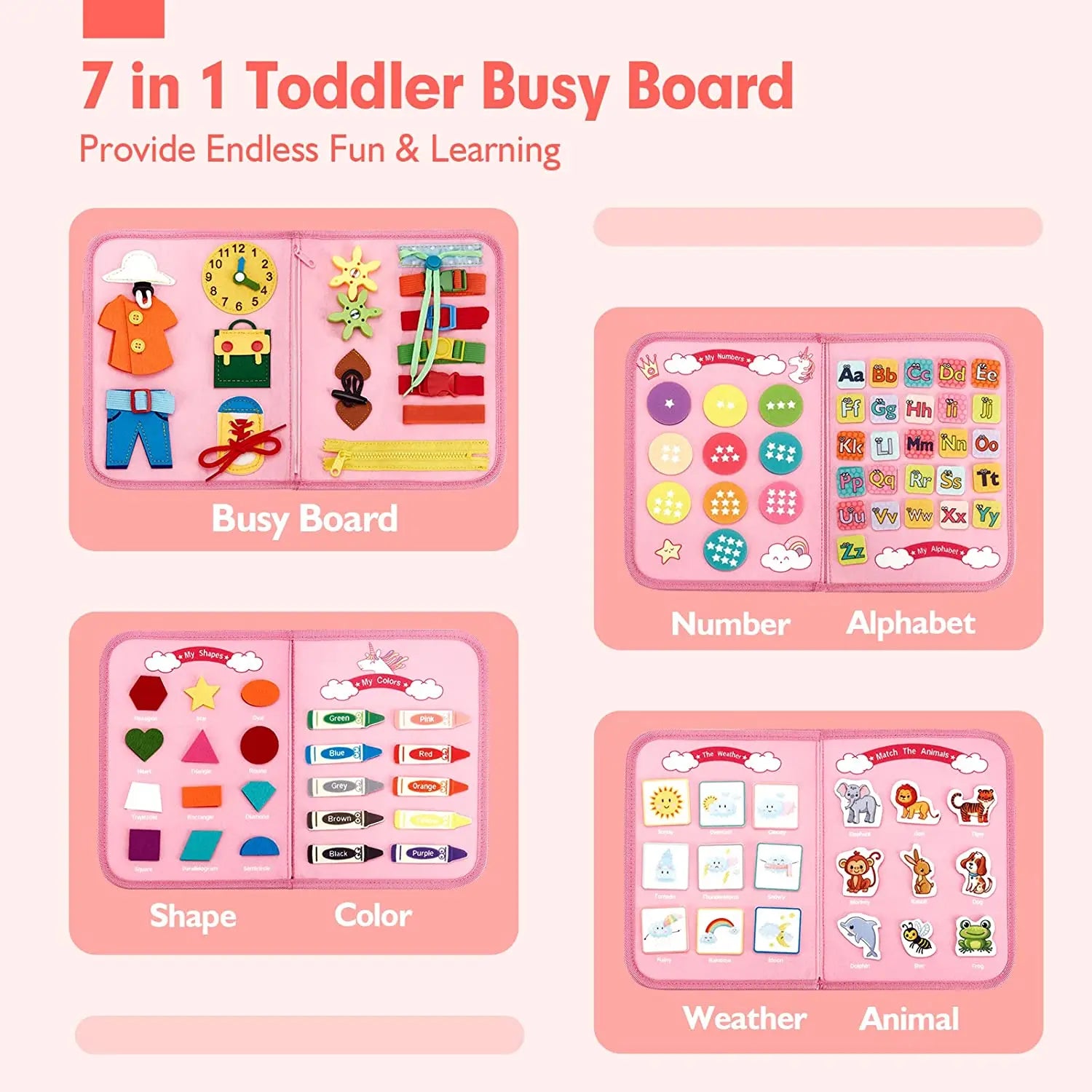 Montessori Busy Book Activity Toy