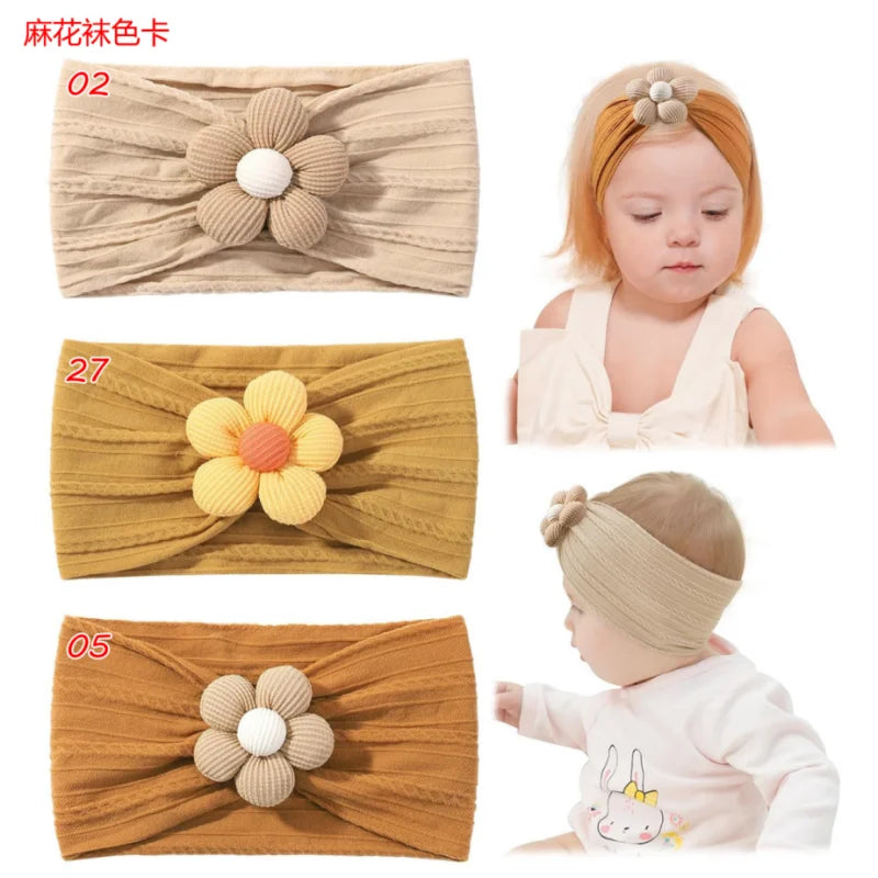 Baby Floral Nylon Headband Set
