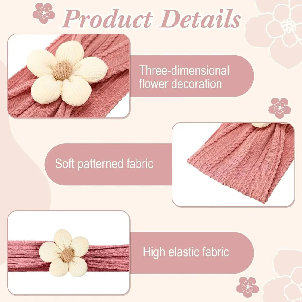 Baby Floral Nylon Headband Set