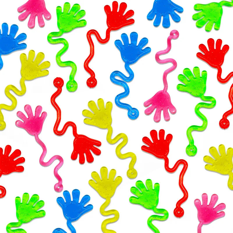 Sticky Hands Toy 5–20PCS Glitter Slap Palm Kids Party Fun