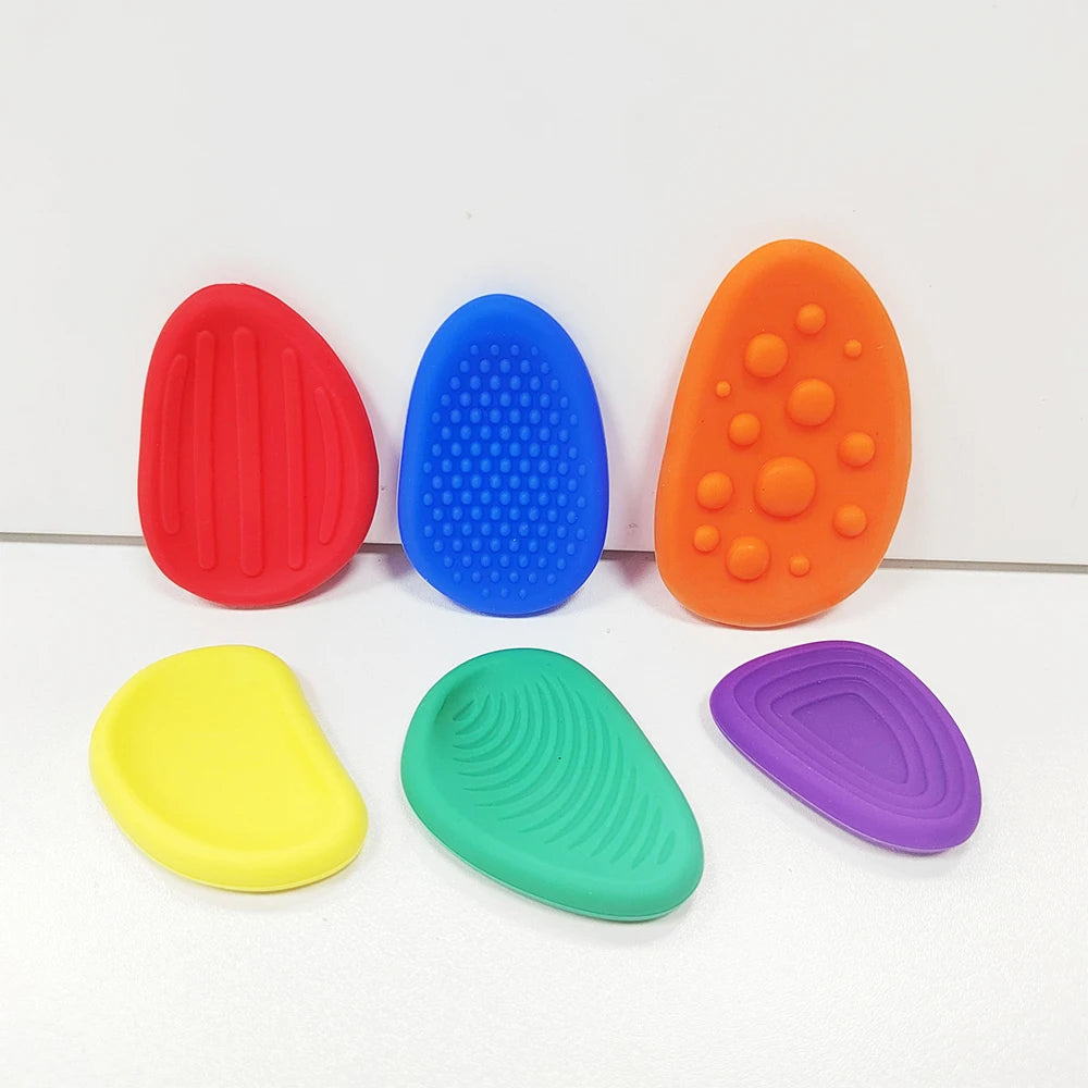 fidget stress relief toy silicone stones