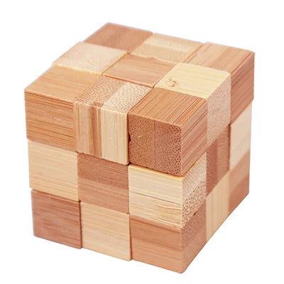 wooden kong ming lock puzzle 3d