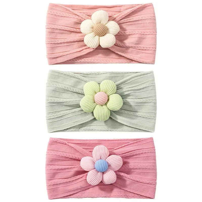 Baby Floral Nylon Headband Set