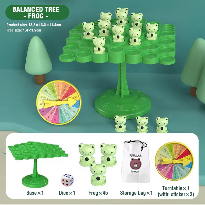 Kids Balance Math Toy Frog Tree Educational Balancing Game