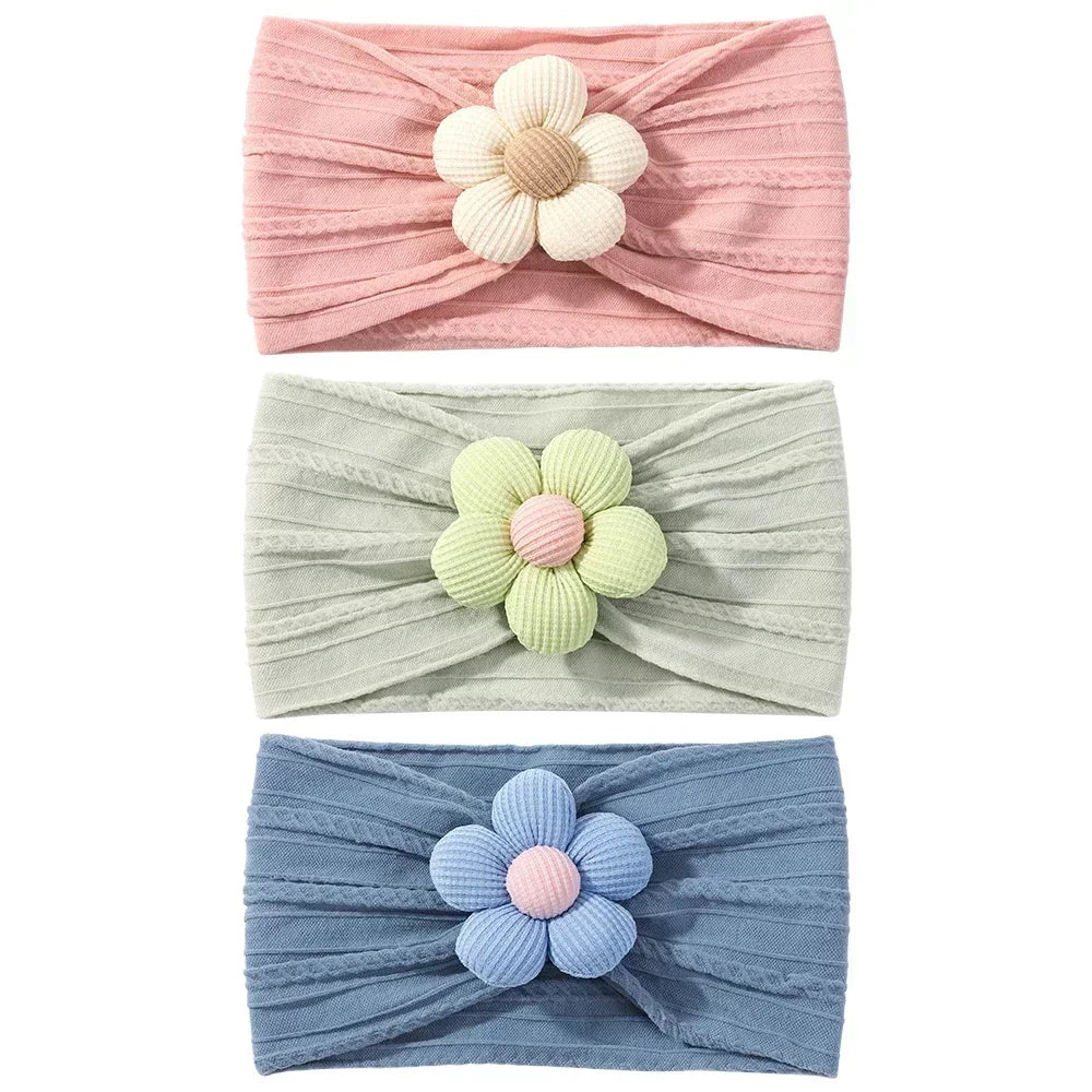 Baby Floral Nylon Headband Set