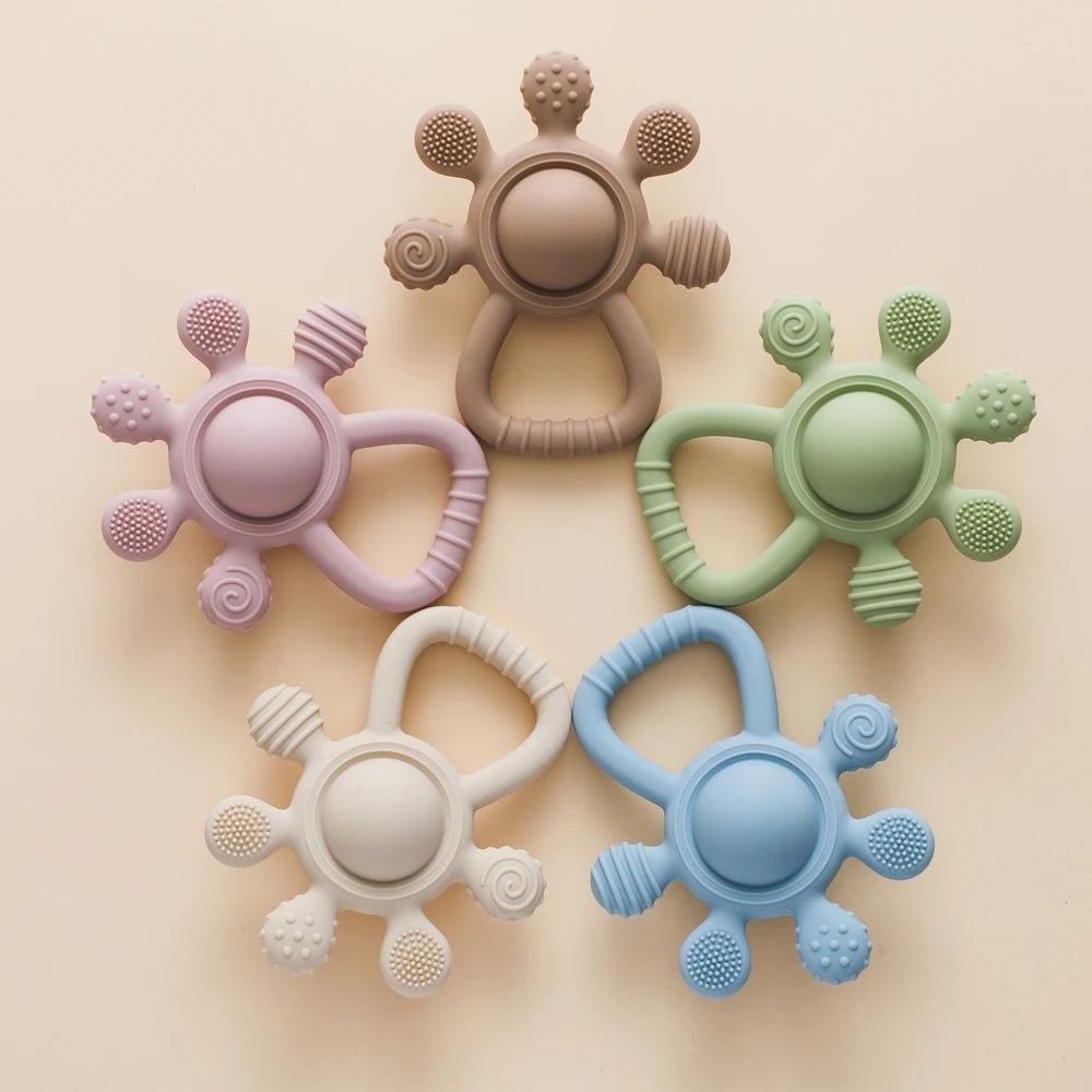 Silicone Baby Teether Rattle Toy