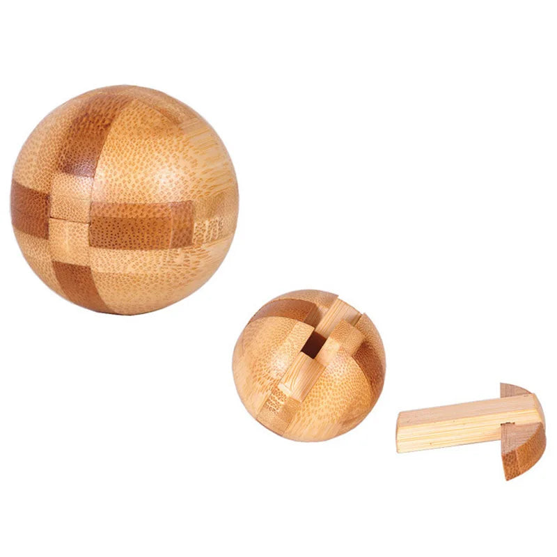 wooden kong ming lock puzzle 3d