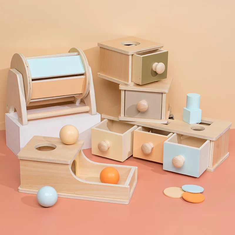 Montessori Spinning Coin Box Toy