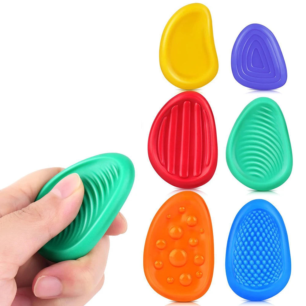 fidget stress relief toy silicone stones