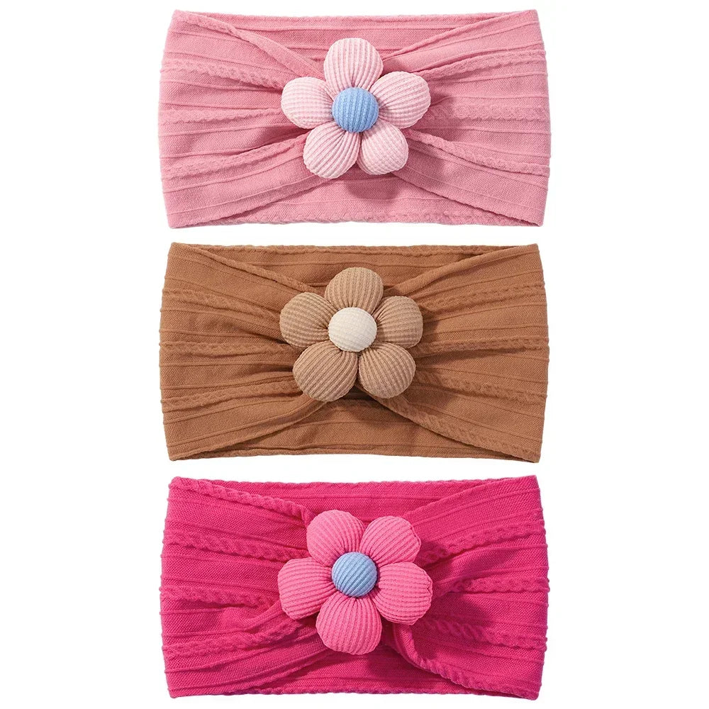 Baby Floral Nylon Headband Set