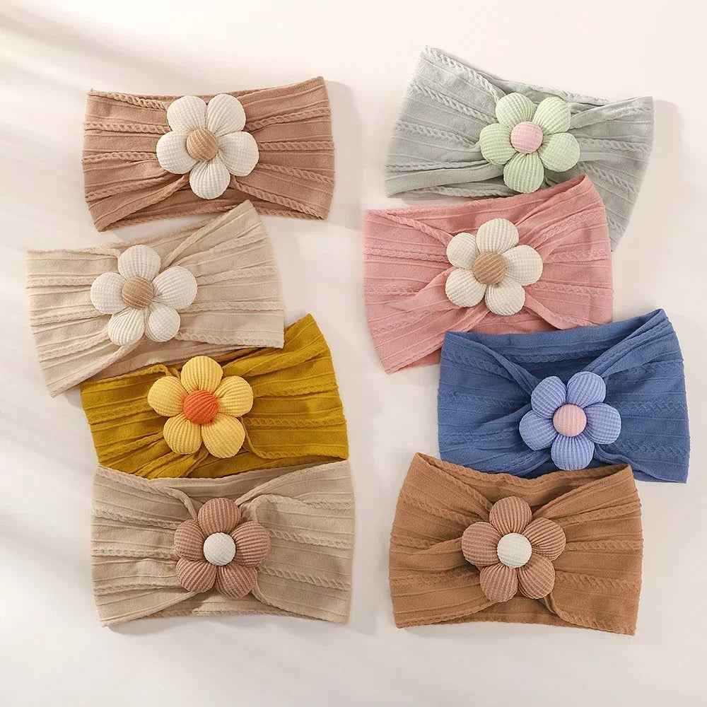 Baby Floral Nylon Headband Set