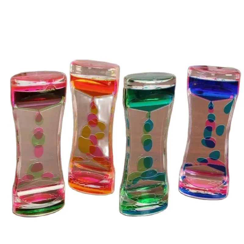 Liquid Motion Bubbler Timer Colorful Sensory Hourglass Toy