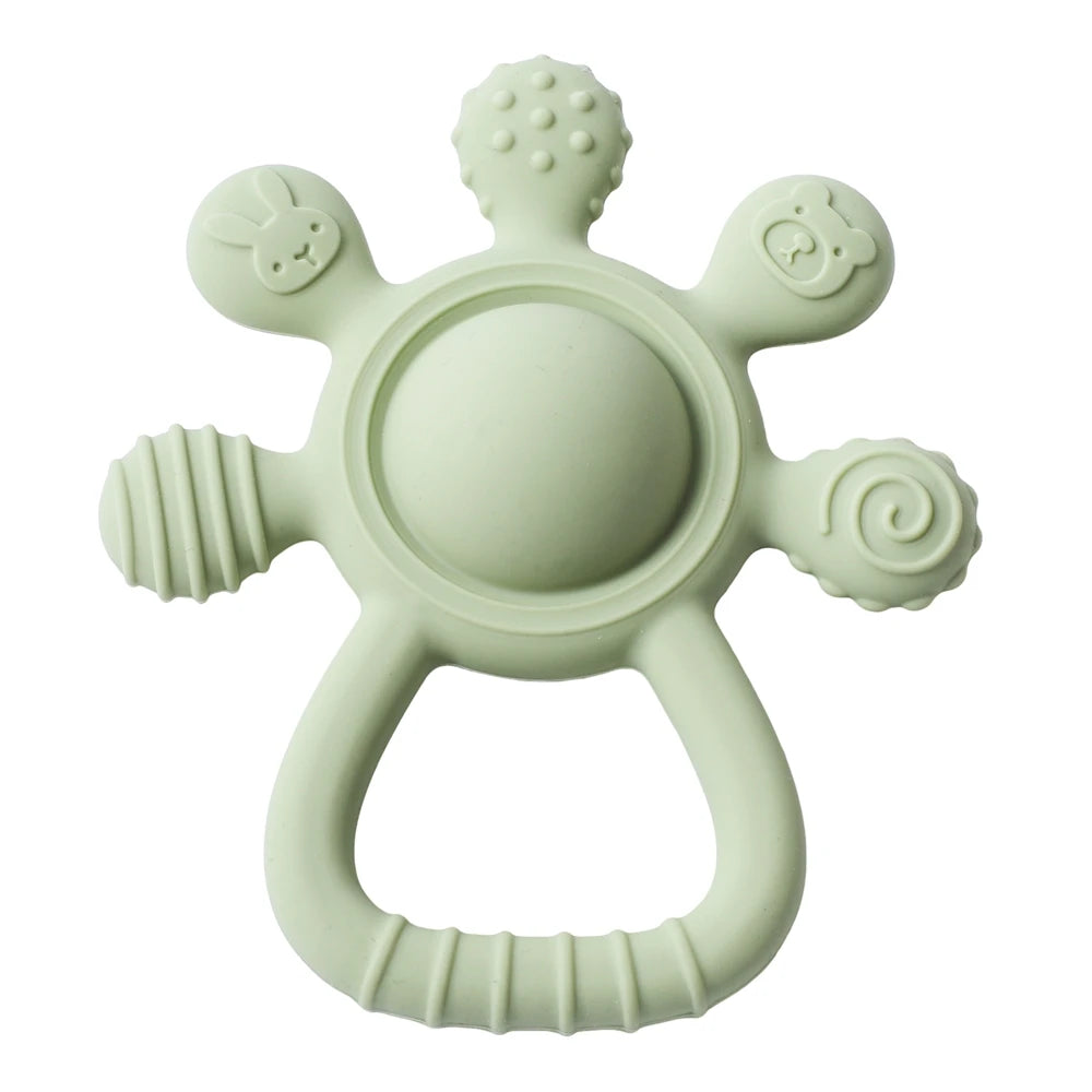 Silicone Baby Teether Rattle Toy