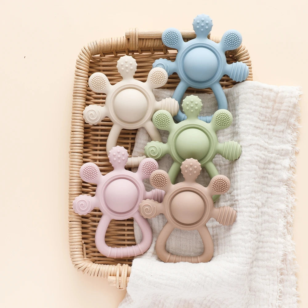 Silicone Baby Teether Rattle Toy