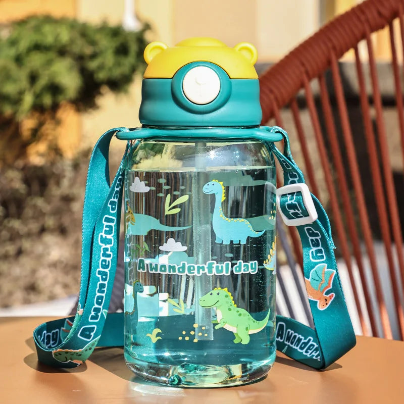 Kids Portable Straw Water Bottle