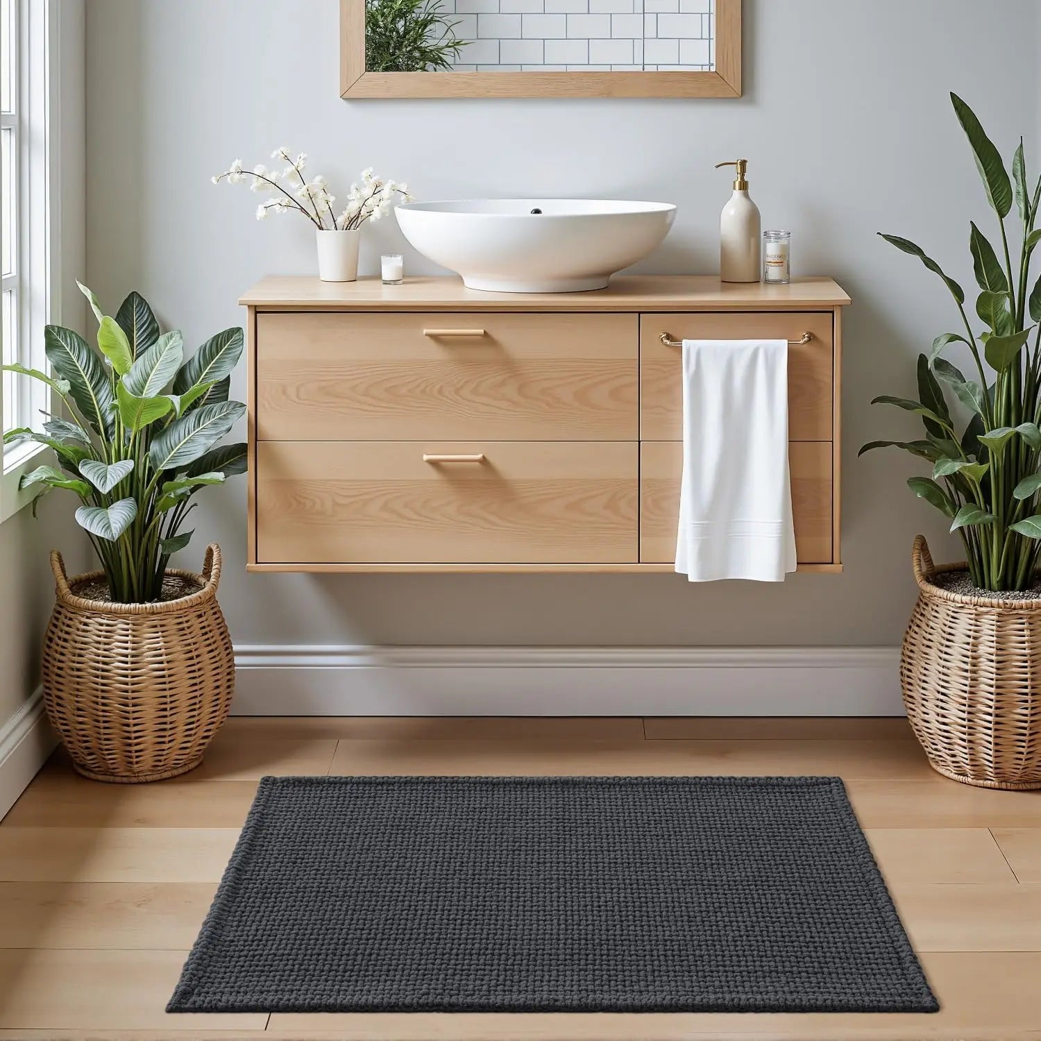 Non Slip Chenille Bath Mat