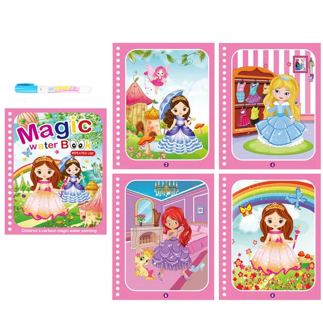 reusable water painting book kids
