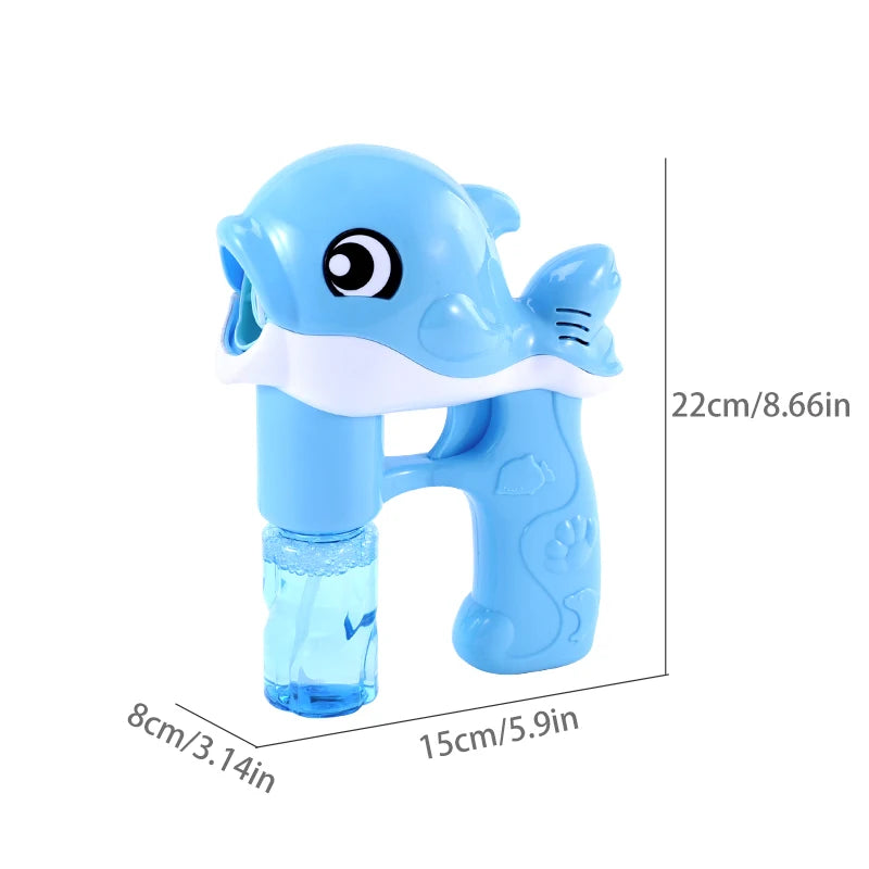 Whale Bubble Gunner – Fully Automatic Light & Music Bubble Toy for Kids, Christmas & Halloween Gift