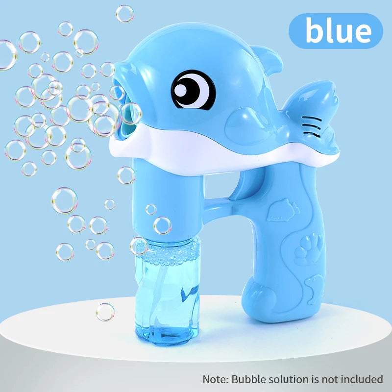 Bubble Gun Toy for Kids Whale Automatic Light Music Blaster