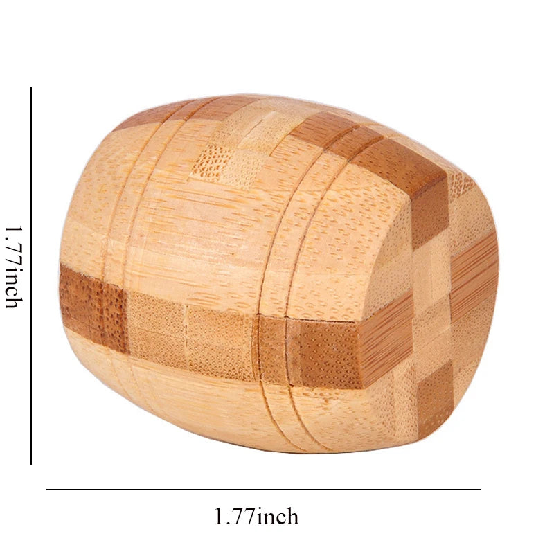 wooden kong ming lock puzzle 3d