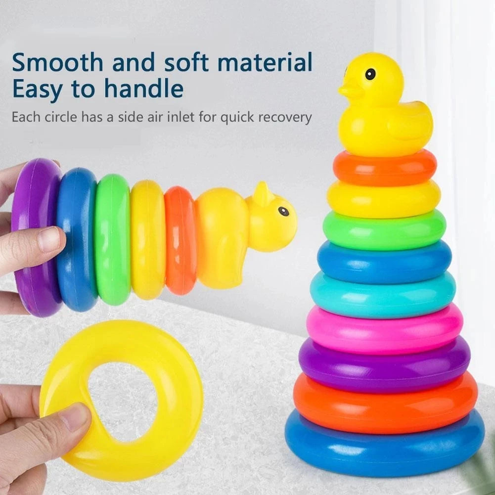 Baby Rolling Ball Toy Montessori Stacking Track for Infants