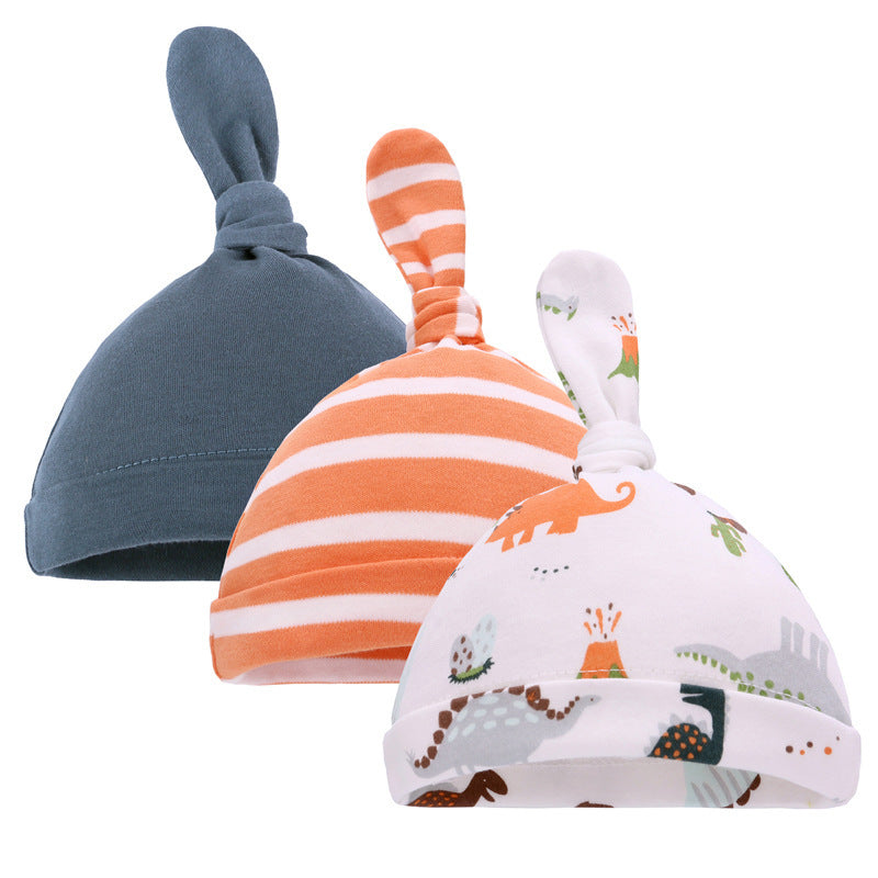 Soft Cotton Baby Hat with Cartoon Designs - Spring & Autumn Collection
