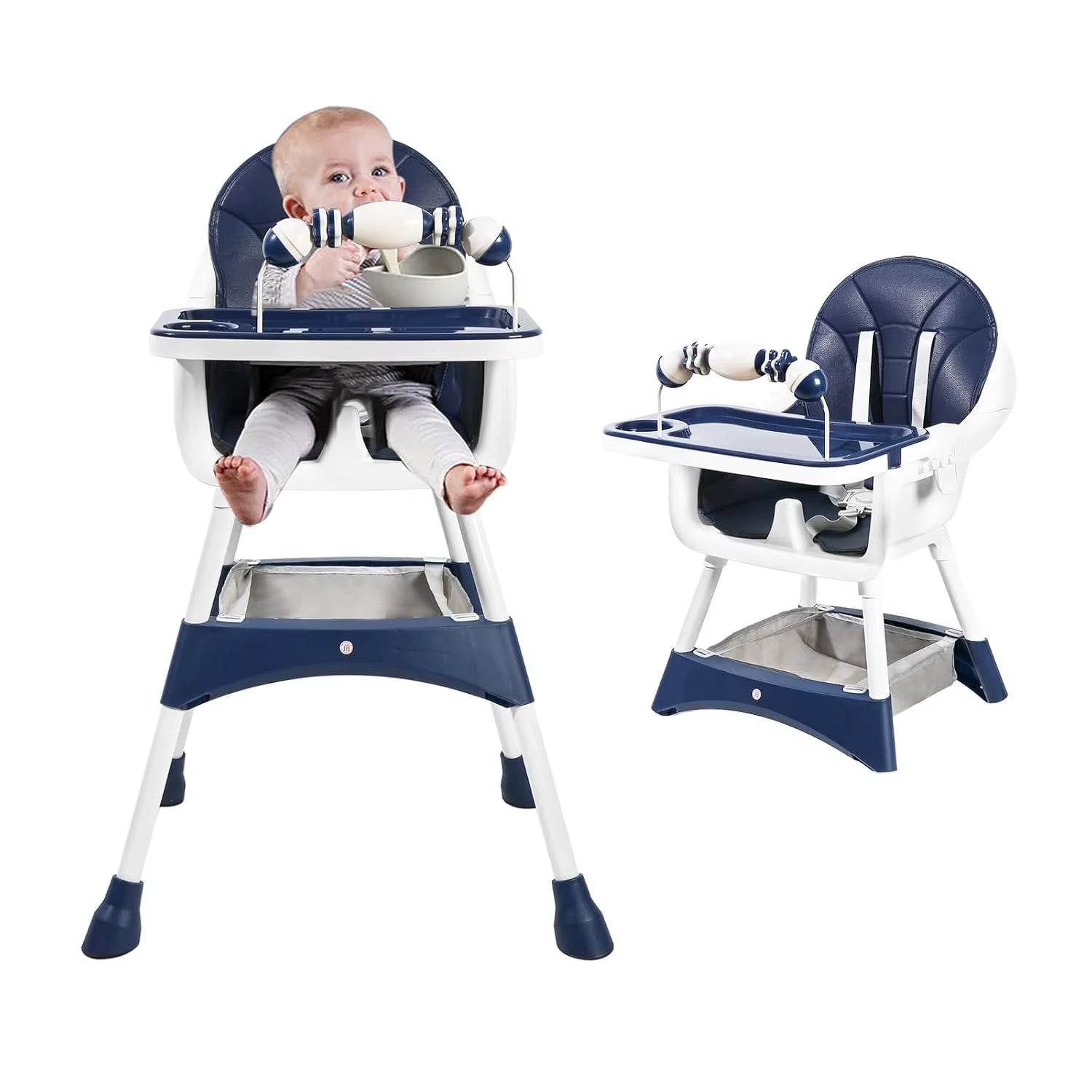 Convertible High Chair with Tray & Cup Holder