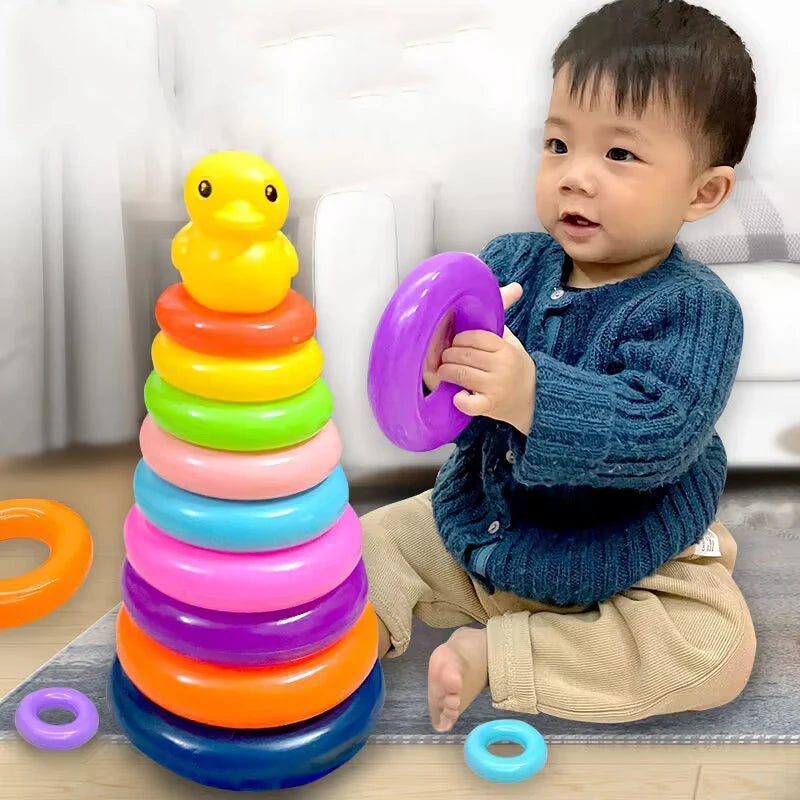 Baby Rolling Ball Toy Montessori Stacking Track for Infants