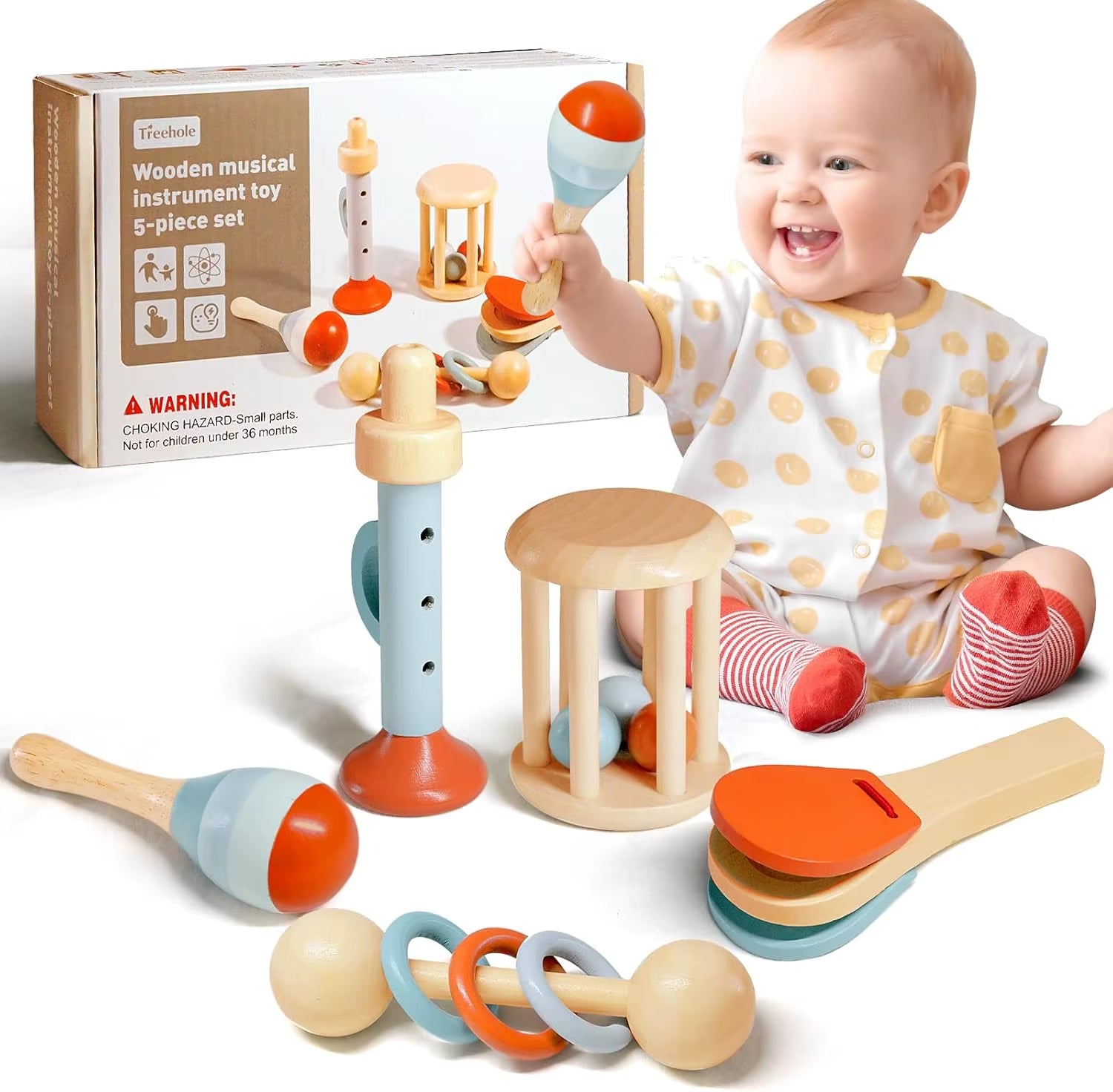 Wooden Musical Instrument Set Montessori Xylophone for Toddlers