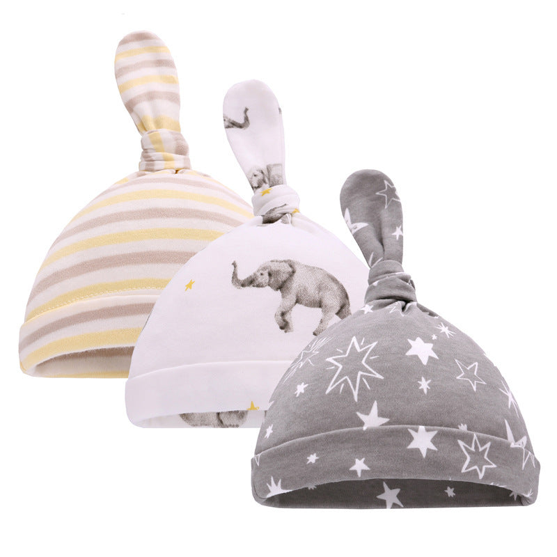 Soft Cotton Baby Hat with Cartoon Designs - Spring & Autumn Collection